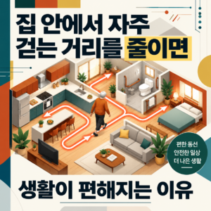집 안 걷는 거리 줄이기를 고려한 고령자 생활 동선