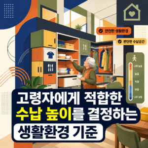고령자 수납 높이를 고려한 안전한 수납공간