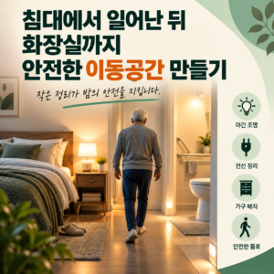 침대에서 화장실까지 안전한 이동공간을 만드는 주거환경
