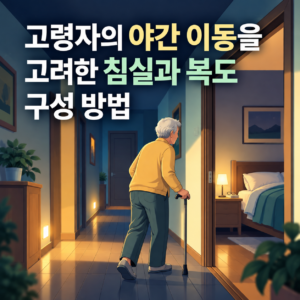 고령자 야간 이동 침실 복도 환경을 안전하게 구성하는 방법