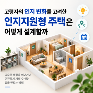 고령자의 인지 변화를 고려해 길찾기와 수납 조명 환경을 구성한 인지지원형 주택