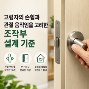 고령자 주택 조작부 손힘과 관절 움직임 설계