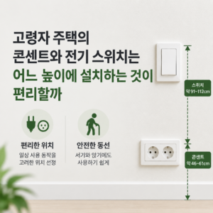 고령자 콘센트 스위치 높이와 설치 위치