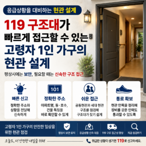 119 구조대 접근을 고려한 고령자 1인 가구 현관 설계