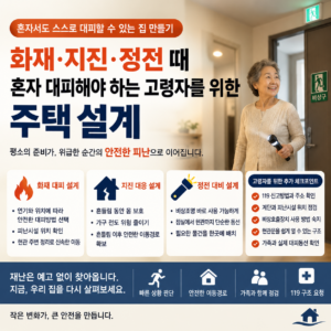 화재 지진 정전에 대비한 고령자 재난대피 주택 설계