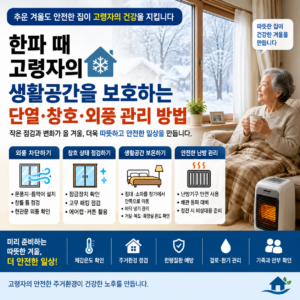 한파에 대비한 고령자 주택 단열 관리와 창호 외풍 점검