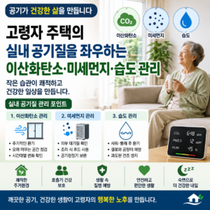 고령자 주택 실내 공기질과 이산화탄소 미세먼지 습도 관리